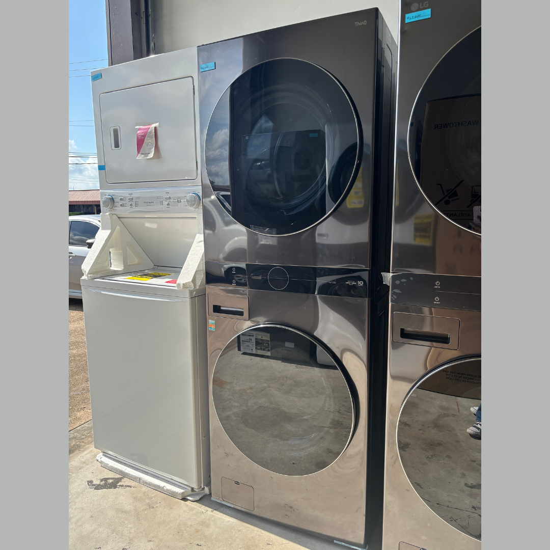 LG Single Unit Front Load WashTower with Center Control 4.5 Cu. Ft. Washer and 7.4 Cu. Ft. Gas Dryer