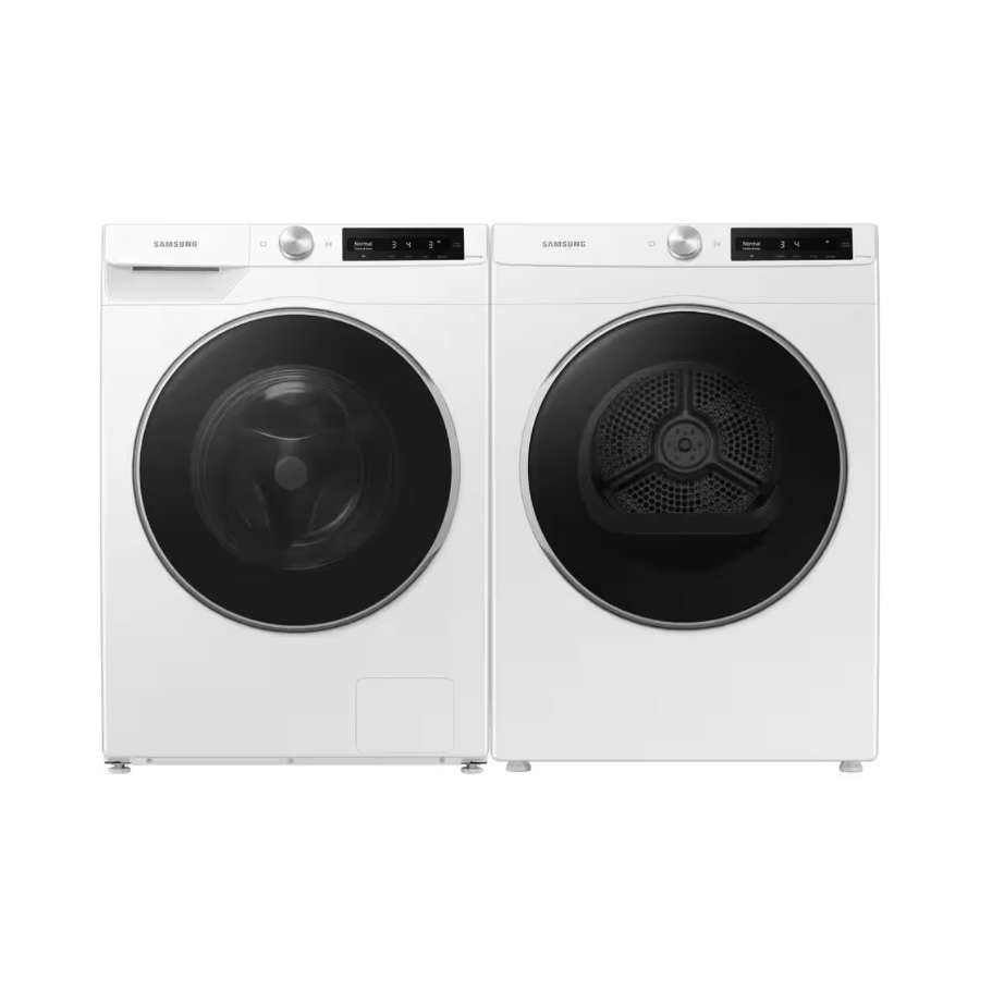 Samsung 2.5 cu. ft. Compact Front Load Washer in White &  4.0 cu. ft. Vented Smart Dial Electric Dryer in White (1769, 1770)