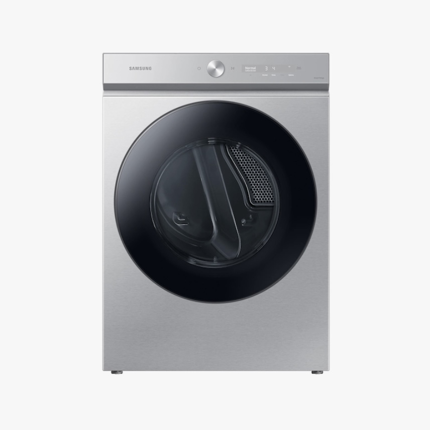 Samsung Bespoke 7.6 cu. ft. Ultra Capacity Electric Dryer with Super Speed Dry and AI Smart Dial in Silver Steel