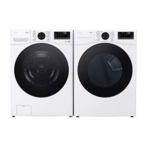 LG 4.5 cu.ft Washer & 7.4 Electric Dryer in White