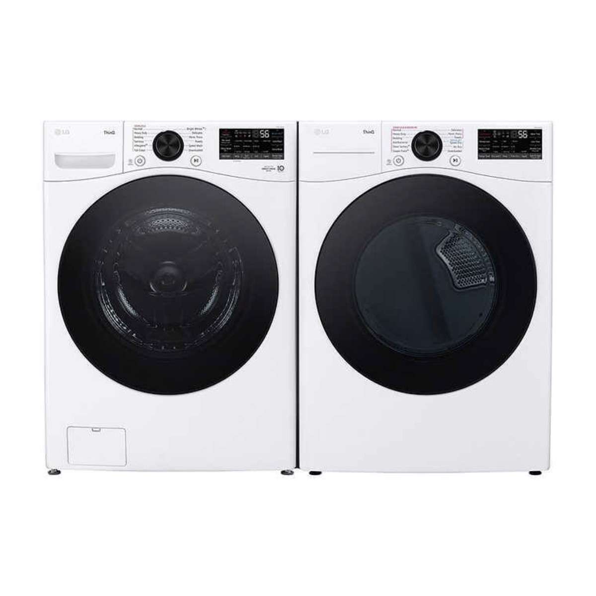 LG 4.5 cu.ft Washer & 7.4 Electric Dryer in White